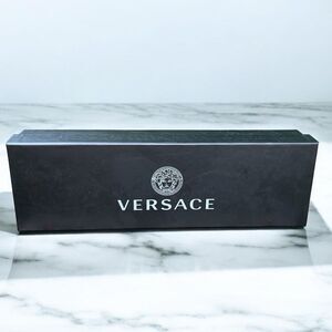 Versace Medusa Logo Black Rectangle Storage/Gift Box. 12" x 3.75" Designer